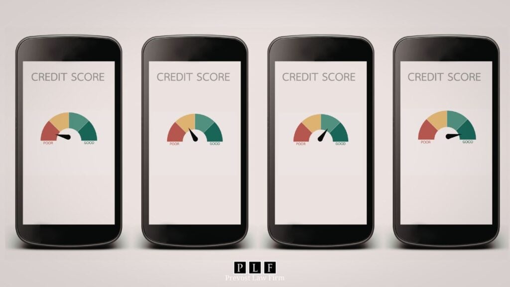 Cell phones showing an indicator of how to build up credit after bankruptcy