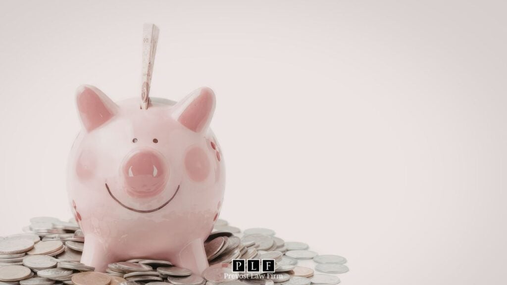 A piggy bank surrounded by coins from a person wondering, can you open a bank account with bad credit?